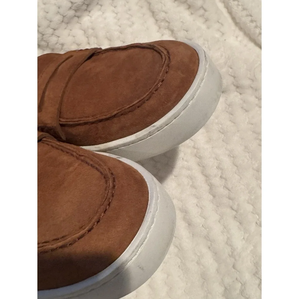 Authentic Manolo Blahnik Ellis Suede Penny Loafers‎ Men's Size 40.5 Brown Italy